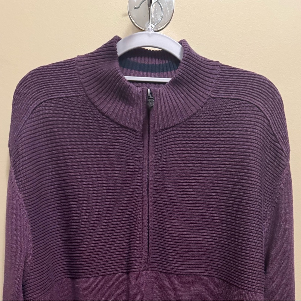 Smartwool Men's Plum 1/2 Zip Sweater - Picture 2 of 5